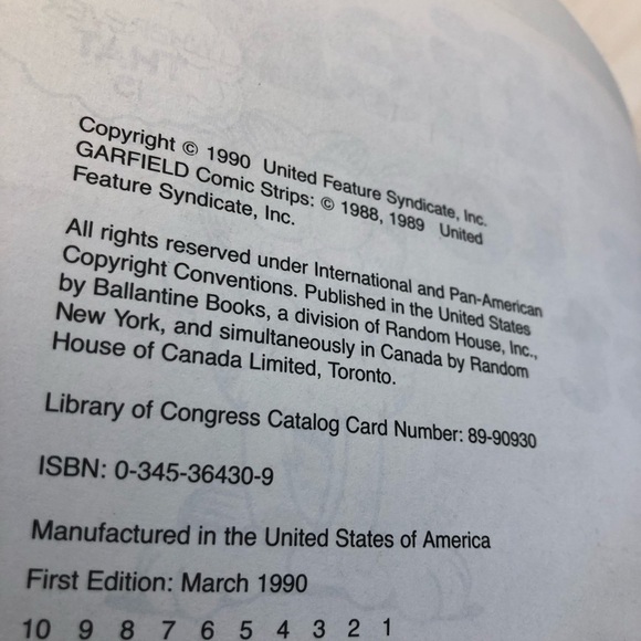 Garfield goes to Waist his 18th book 1990 Jim Davis - Picture 5 of 9